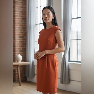 Loft burnt orange sheath dress . Sz 00